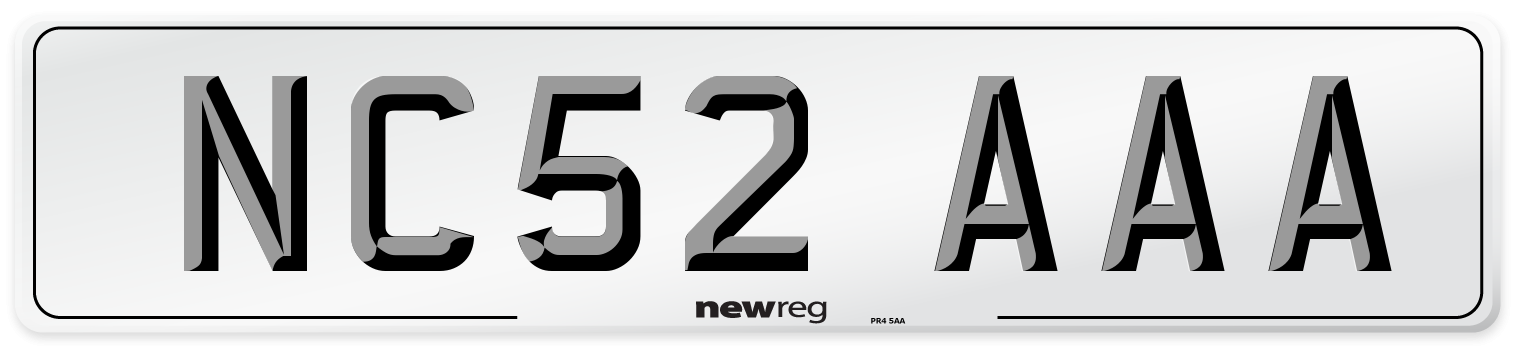 NC52 AAA Number Plate from New Reg